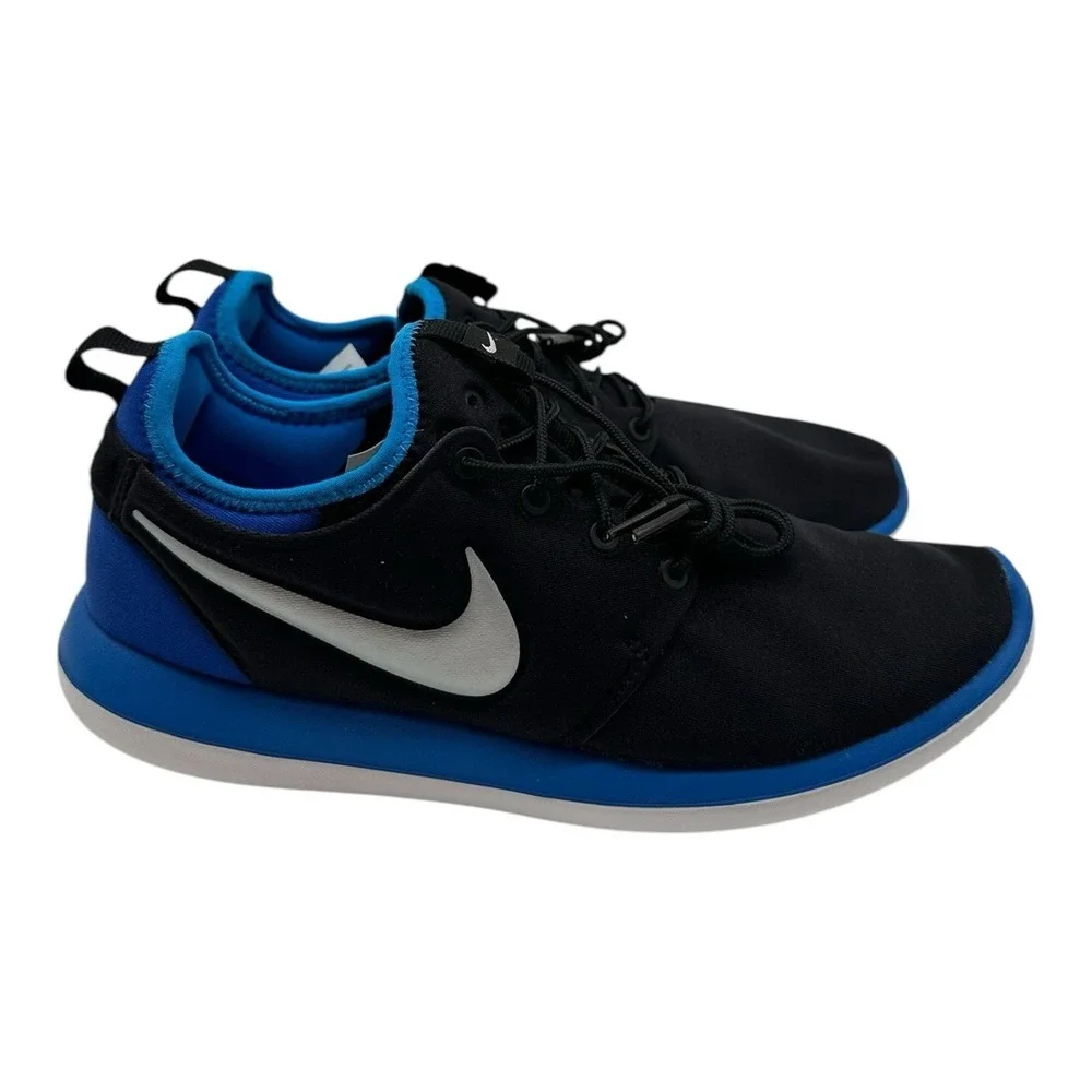Nike Roshe Two GS Running Shoes Size Youth‎ 6.5 Womens 8 Black Blue Sneakers